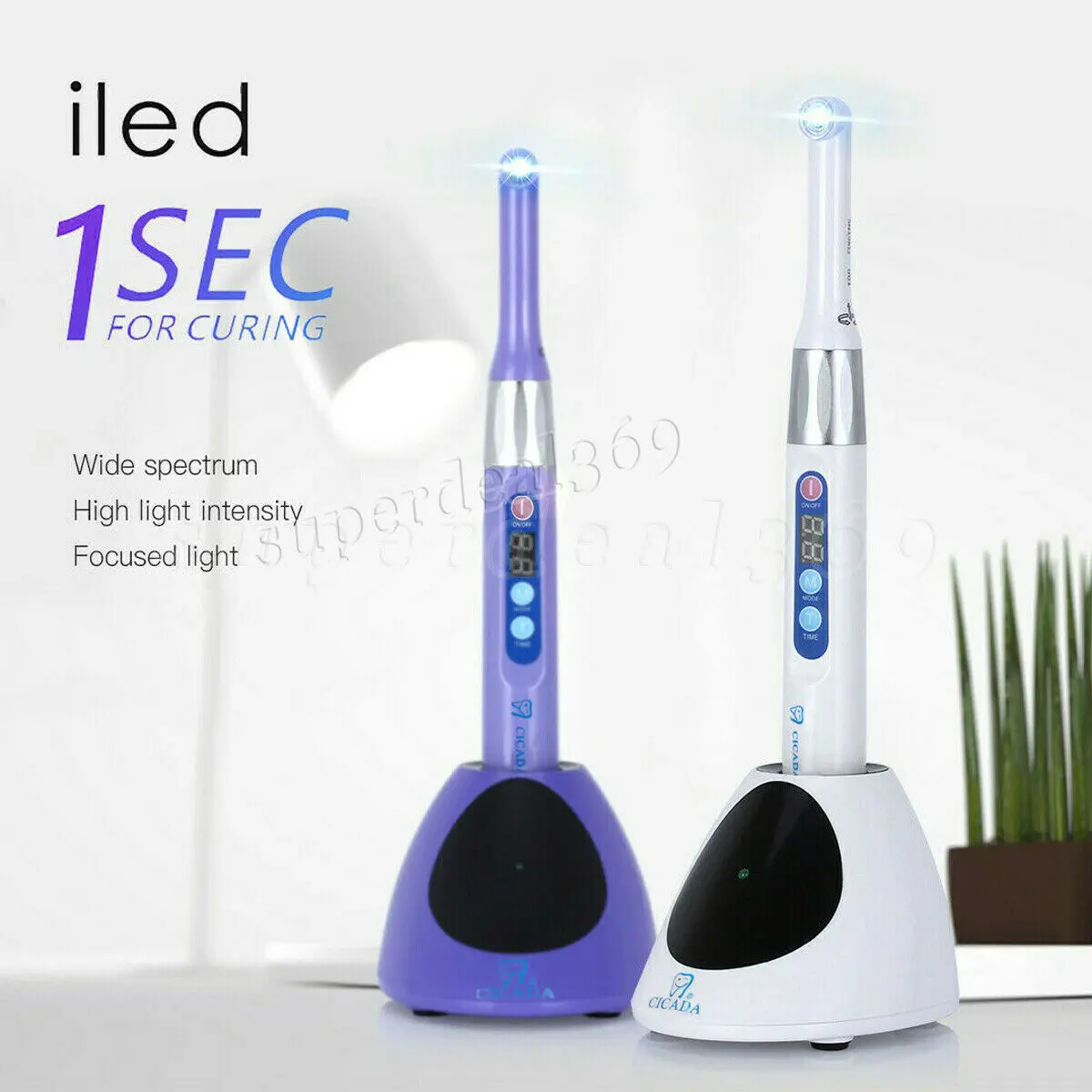 Cordless Dental iLed Curing Light 1Second Cure Lamp 2300mW/c  Woodpecker DTE Style 2 Colors