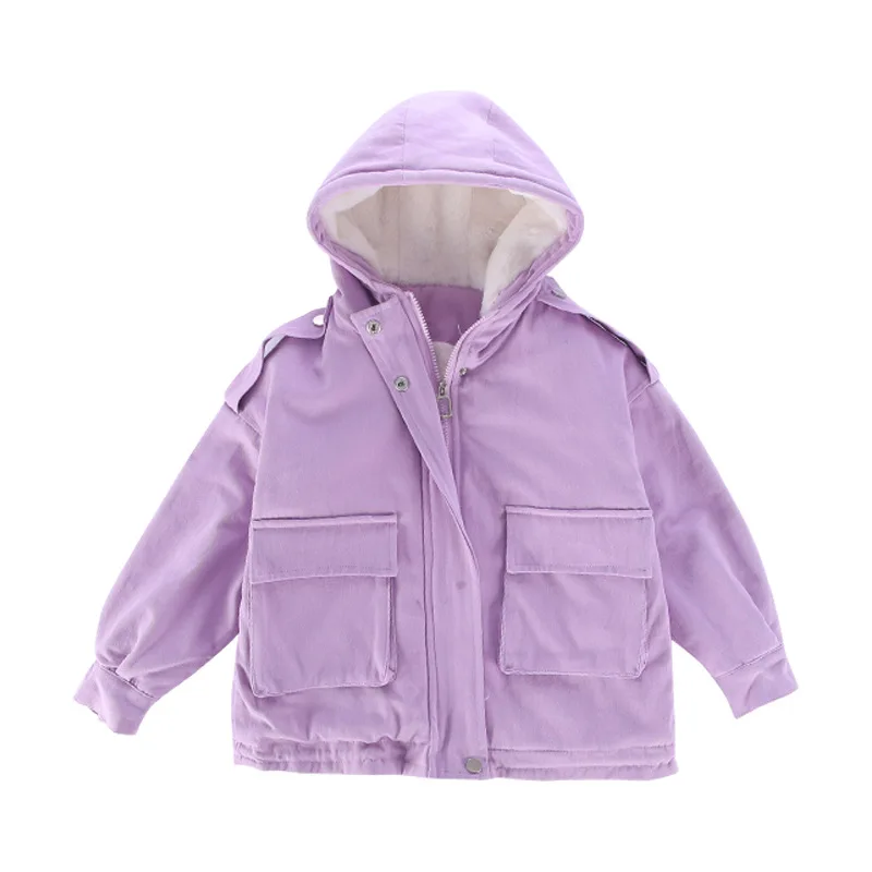 

JO&MI 2020 winter children's new design outerwear, girls fashion thicken jacket, kids clothes