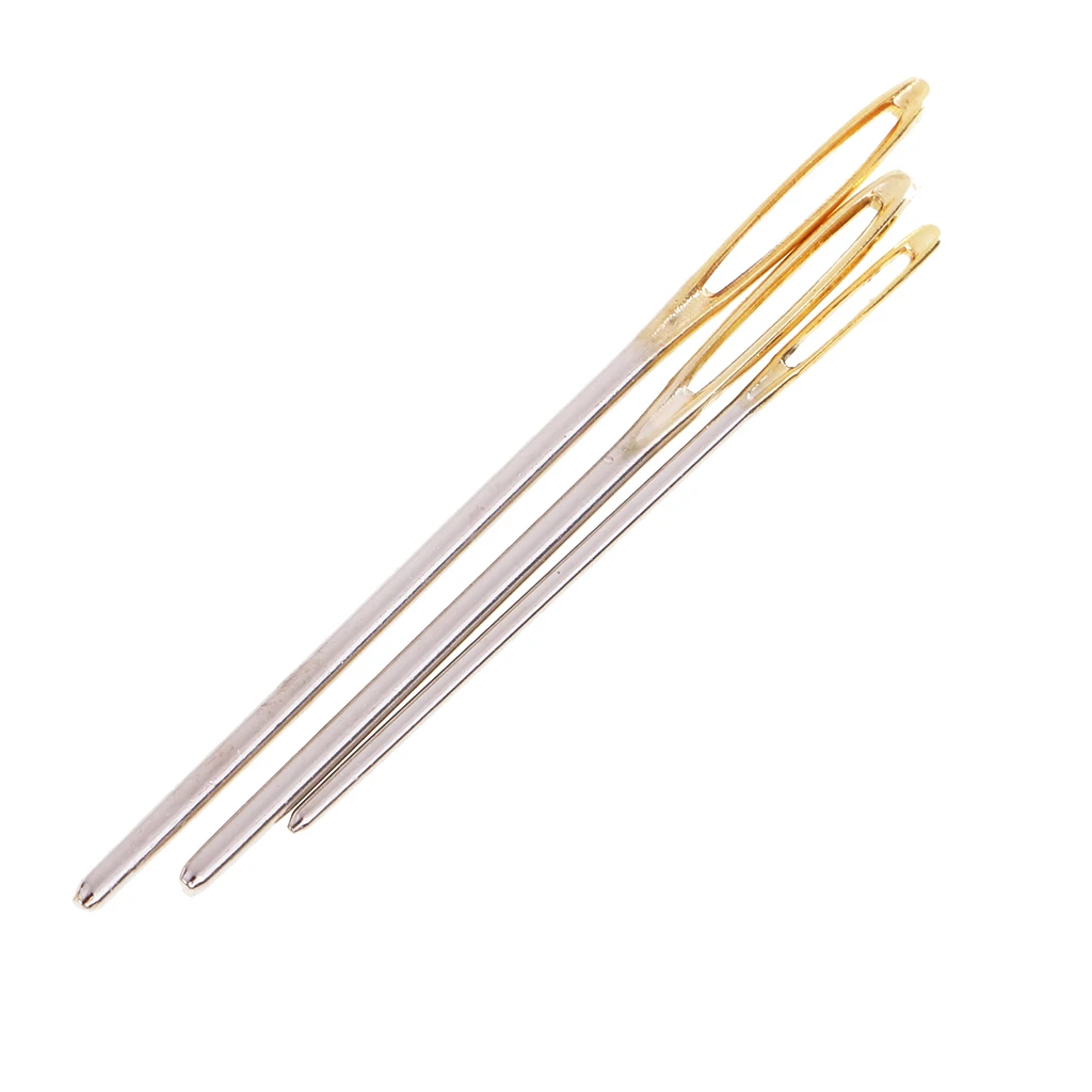 

Leather Canvas Repair Hand Sewing Needles Embroidery Needles Gold Eye and Curved