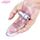 Оло целомудрия Стимулятор клитора силиконовый палец рукав G точка климакс Вибратор Интимные Игрушки для женщин товары для взрослых