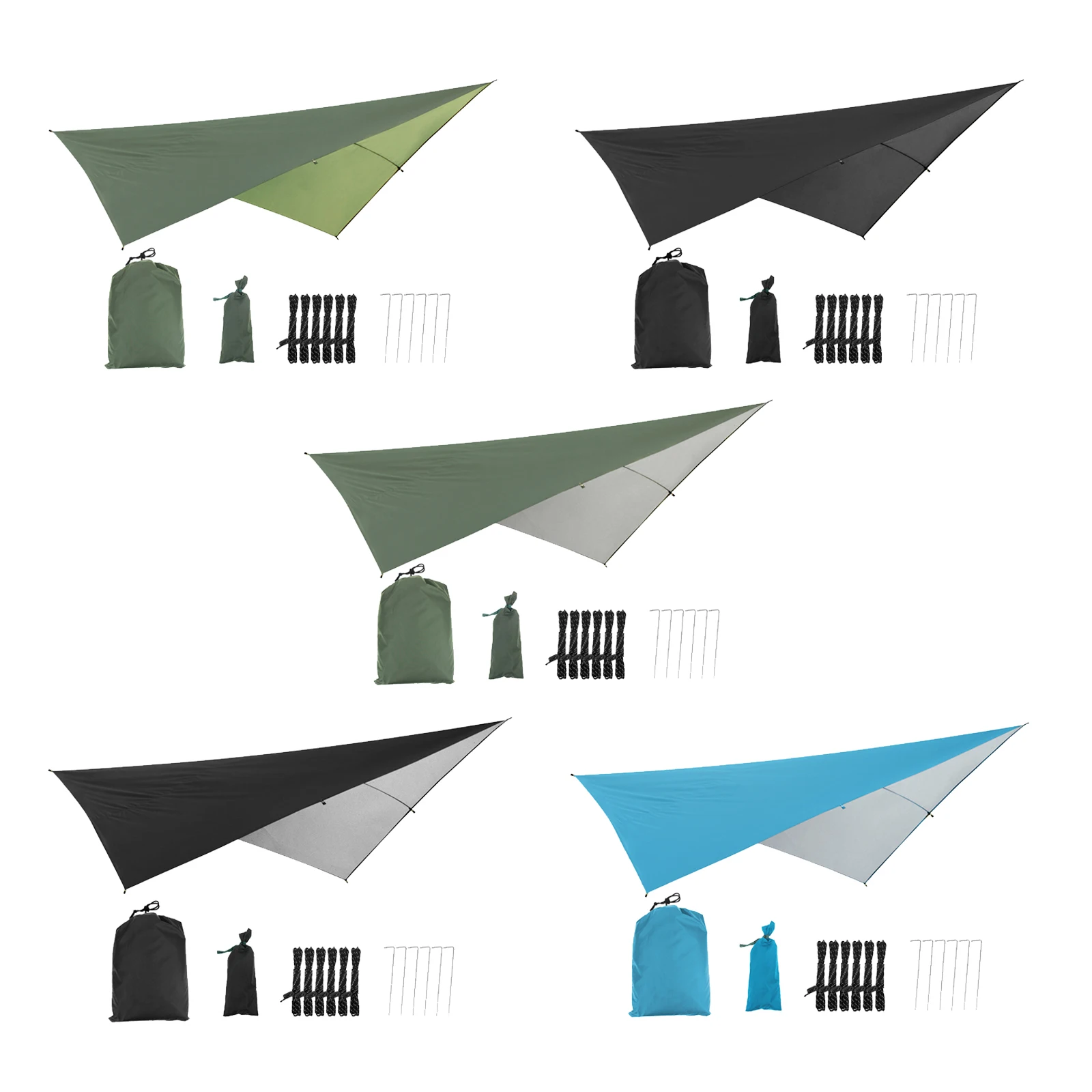 

Tent Tarp Awning 290cm 3-4 Person Shelter PU 2000mm Tarpaulin Carrying Bag