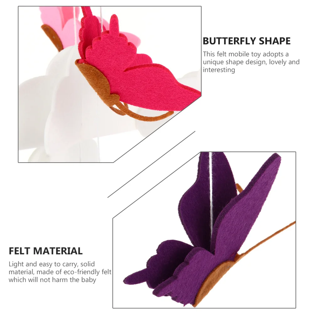 

Baby Newborn Crib Bed Hanging Toys Kid Room Decoration Felt Wind Chime Ornament