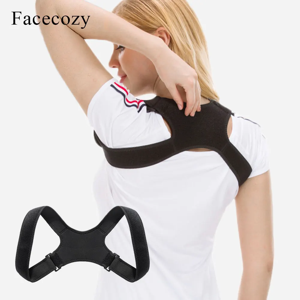 Facecozy Корректор осанки поддержка плеч спины позвоночника повязка Регулируемая