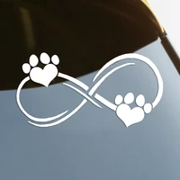 infinity paws heart die cut vinyl decal car sticker waterproof auto decors on car body bumper rear window laptop s60377