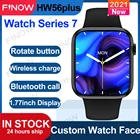 Умные часы серии 7 HW56 plus, Беспроводная зарядка 2021, Смарт-часы iwo для мужчин, Bluetooth Вызов, 44 мм, сменный ремешок PK M36plus W37 Pro