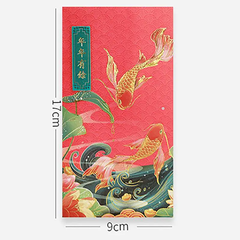 

Printed Bronzing New Year Red Envelopes Pearl Paper Red Envelope Bag Chinese Spring Festival Wedding Gift Bag 12 Pcs