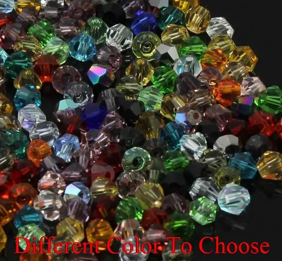 

4mm 2000Pcs/lot whhr6gt strand Bicone Faceted Glass Crystal Beads Colored Mixed black bracelet necklace Making Spacer