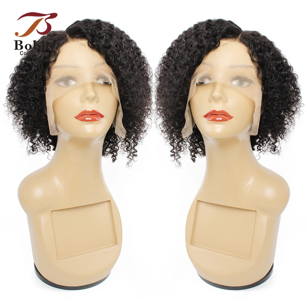 BOBBICOLLECTION афро кудрявые кружевные передние человеческие волосы парик боковая