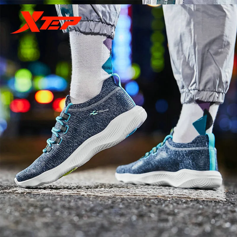 Xtep мужские кроссовки для бега Весна Новые легкие амортизирующие сетчатые модные