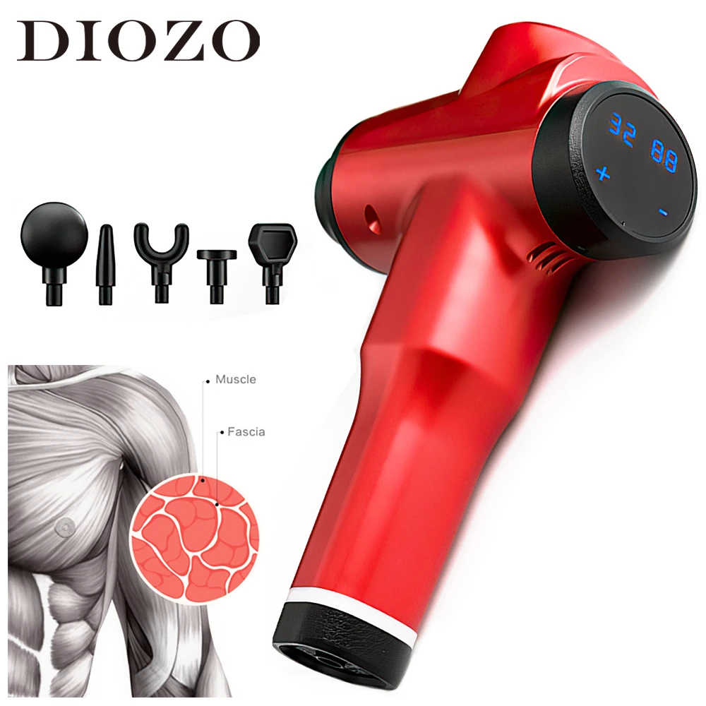 Высокочастотный массажный пистолет DIOZO массажер для снятия боли в мышцах