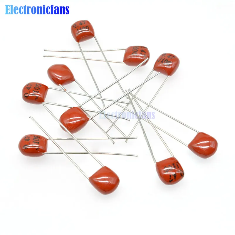 100 шт./лот 10 нФ ~ 470 НФ металлизированные Полиэфирные пленочные конденсаторы в
