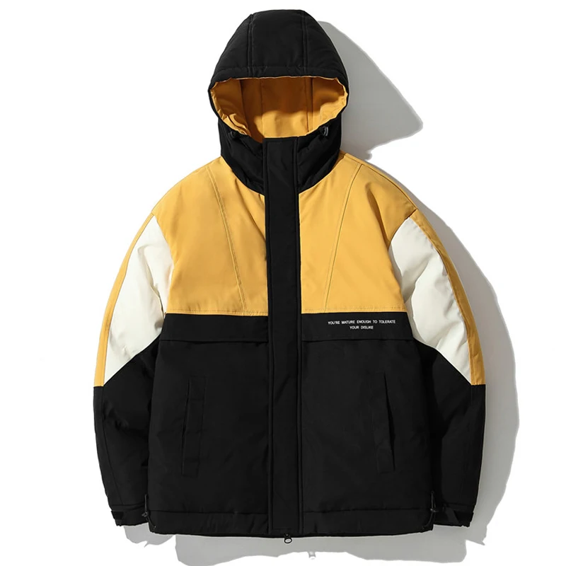 Quality Casual Winter Hooded White Duck Down Jackets Men's Patchwork Warm Puffer Coats Thick Down Parkas Outwear Tops Clothing