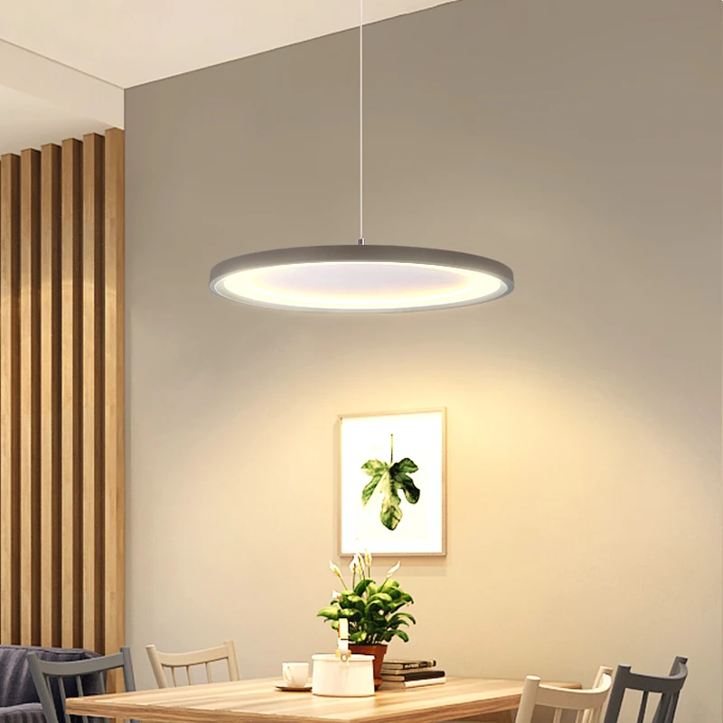 

Ultra-Thin UFO LED Chandelier Modern Nordic Creative flying saucer Pendant lamp Dining room table Ceiling Hanging lights