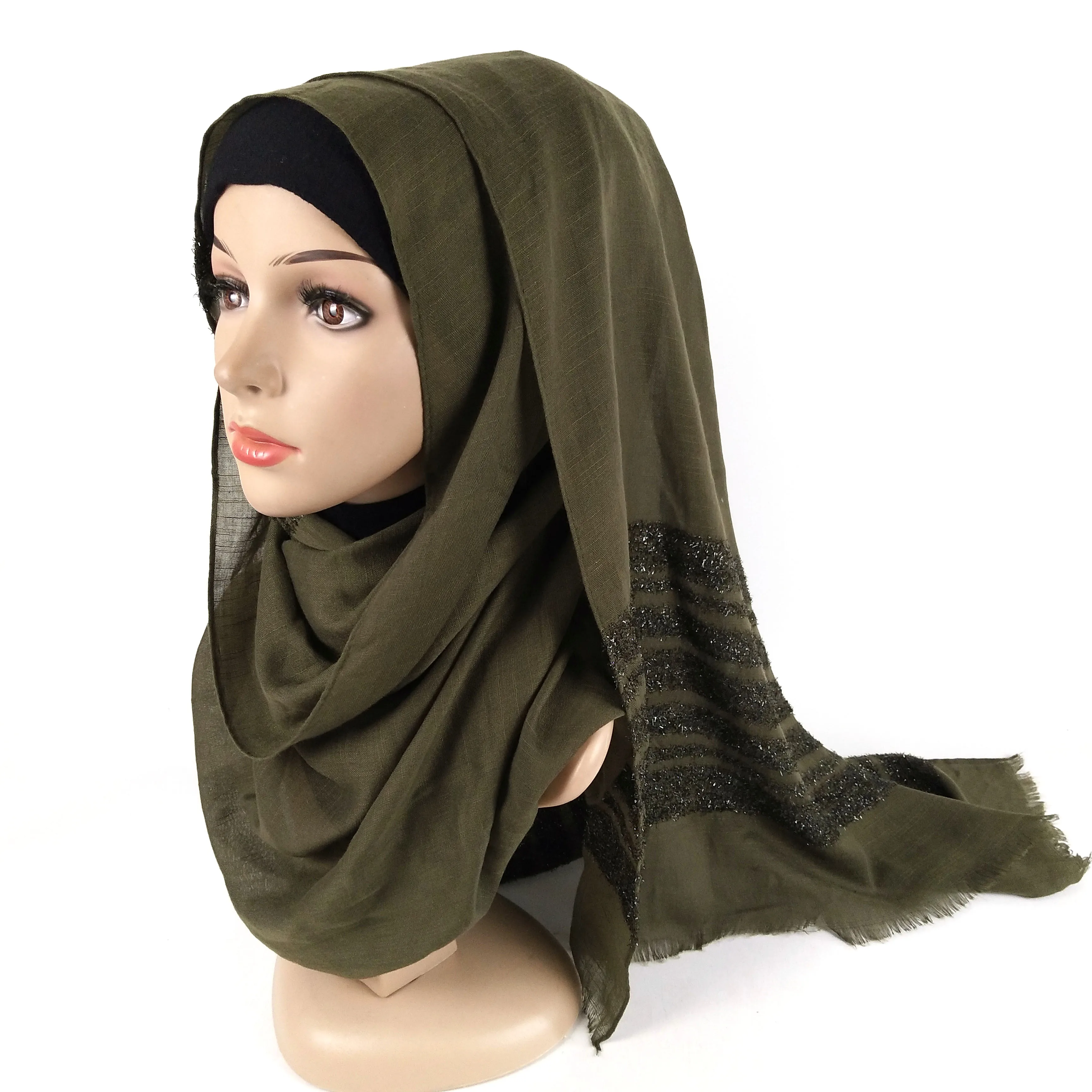 J9 10 шт. блестящий морщин хиджаб шарф пузырьковый хлопок вискоза морщинка Обычная