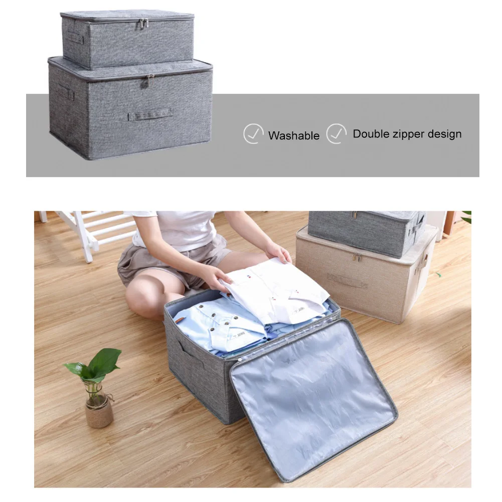 Складная пальто и штаны костюм Одежда для хранения чехол на молнии