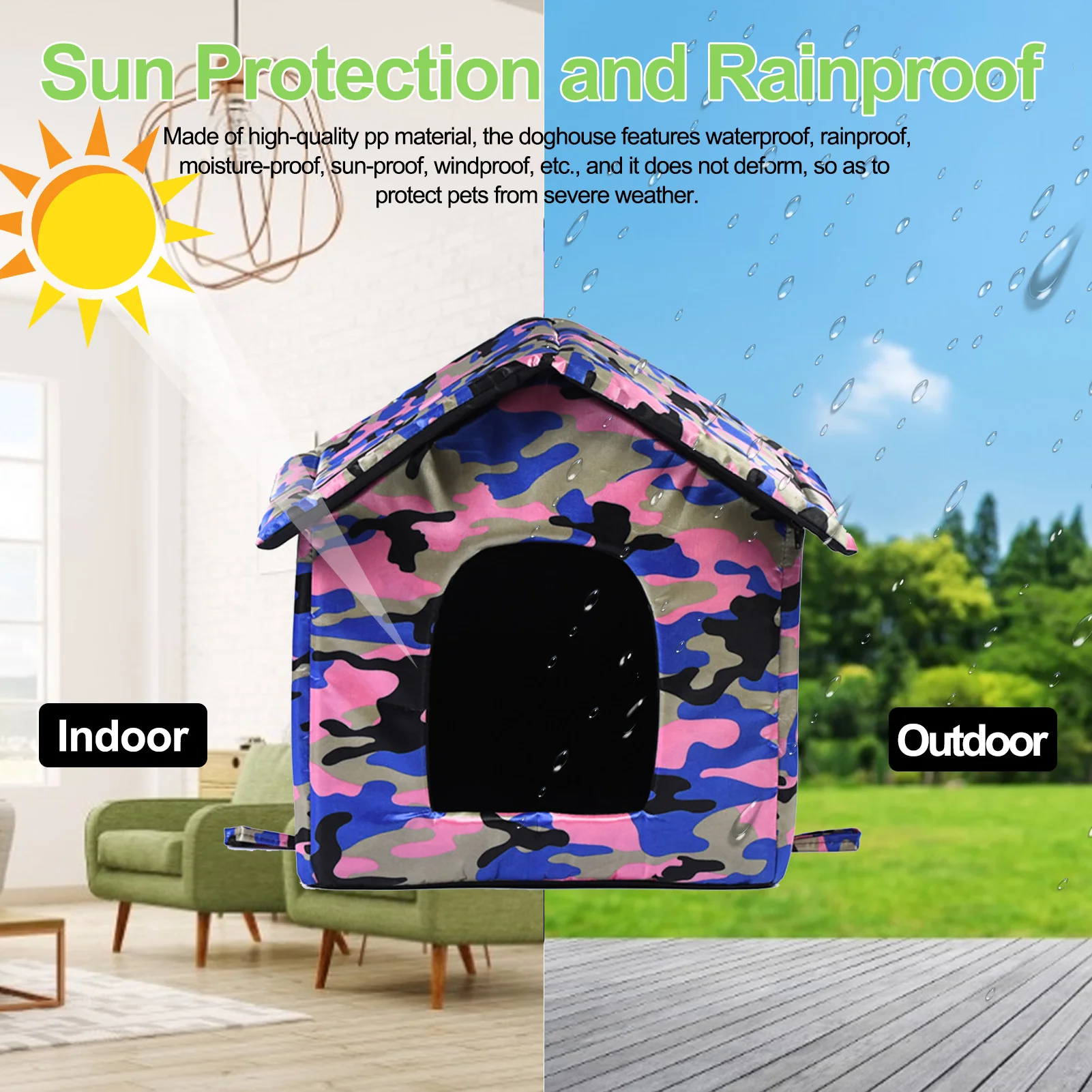 

Winter Pet Cat Litter Kennel Outdoor Pet House Safe Warm Waterproof Stray Cat Shelter Suitable For Cats Or Small Dogs
