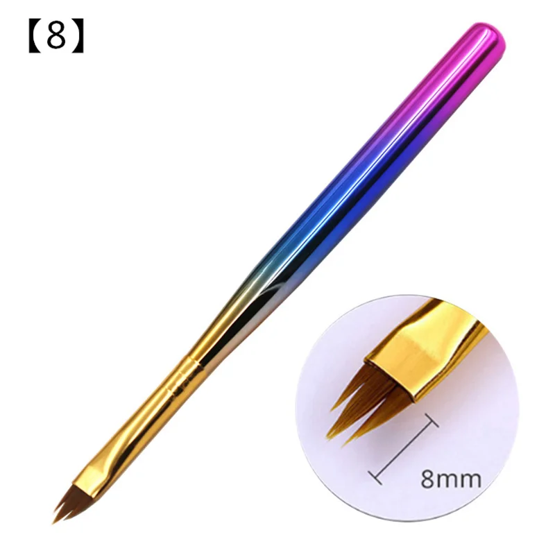 9 Style Nail Art Pen Brush French Tips Smile Moon Shaped Acrylic UV Gel Polish Painting Drawing Gradient Manicure Tool