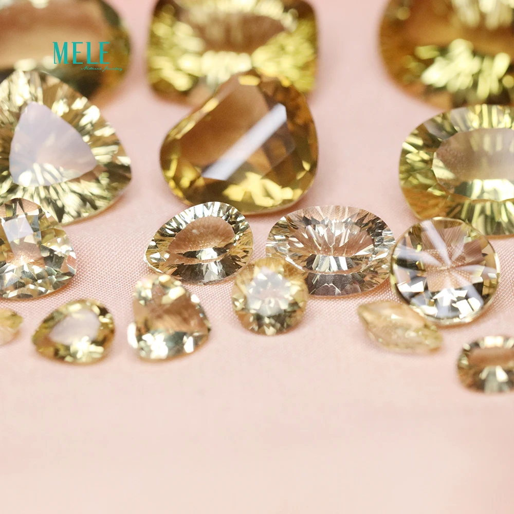 Натуральный цитрин кристалл от 1ct до 20ct голый камень низкая цена зазор Случайная
