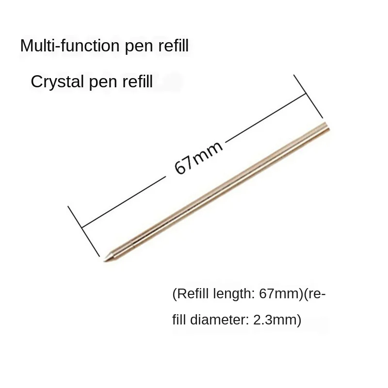 10 PCS Ballpoint pen refill 0.5mm oily crystal pen special core function pen special refill