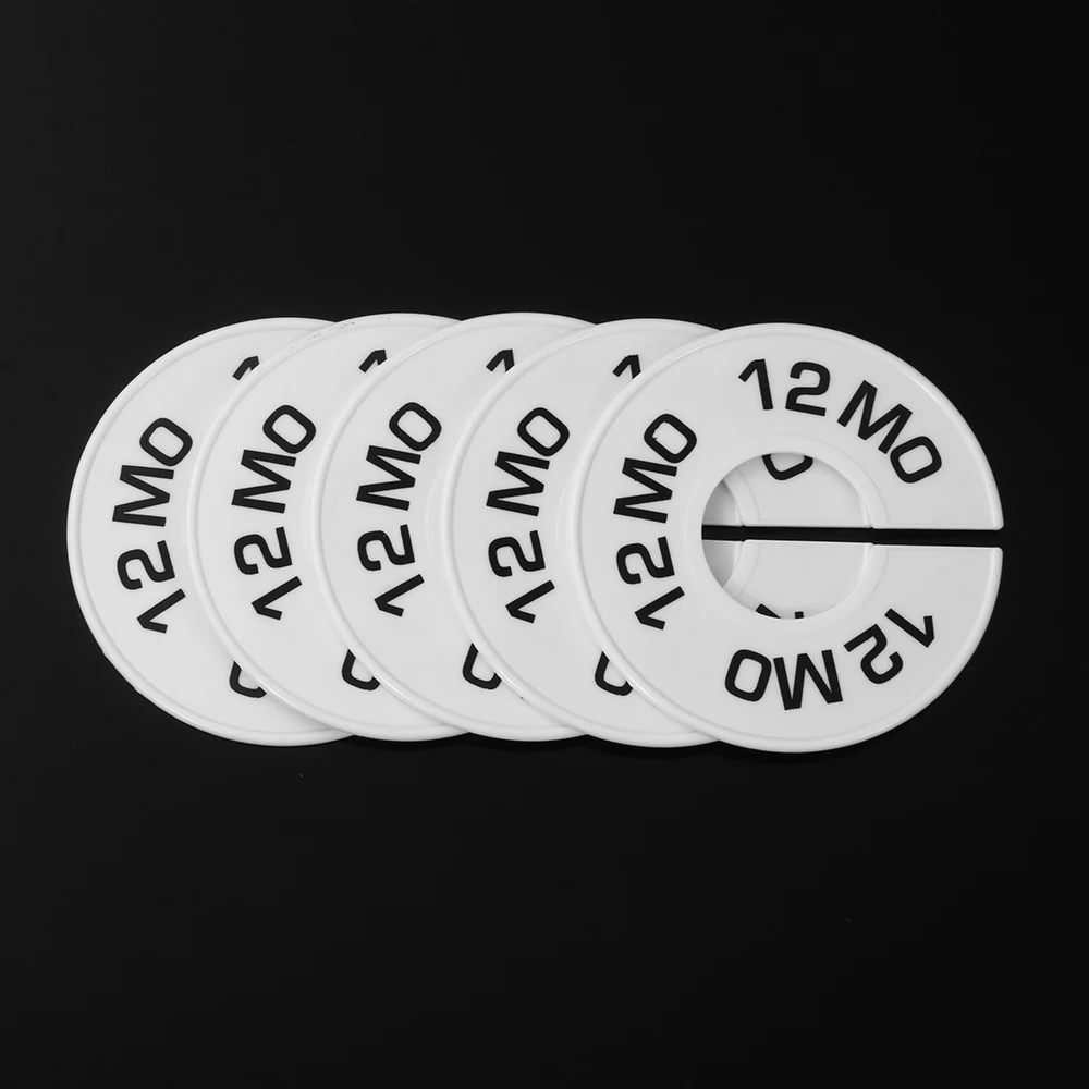 5 шт. белая одежда бирки с размерами детская размер маркировочное кольцо Круглые