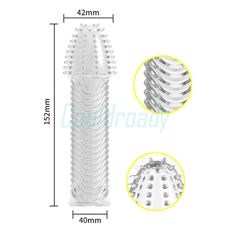 Многоразовый презерватив для продления эякуляции 1 шт. удлинитель пениса кольцо