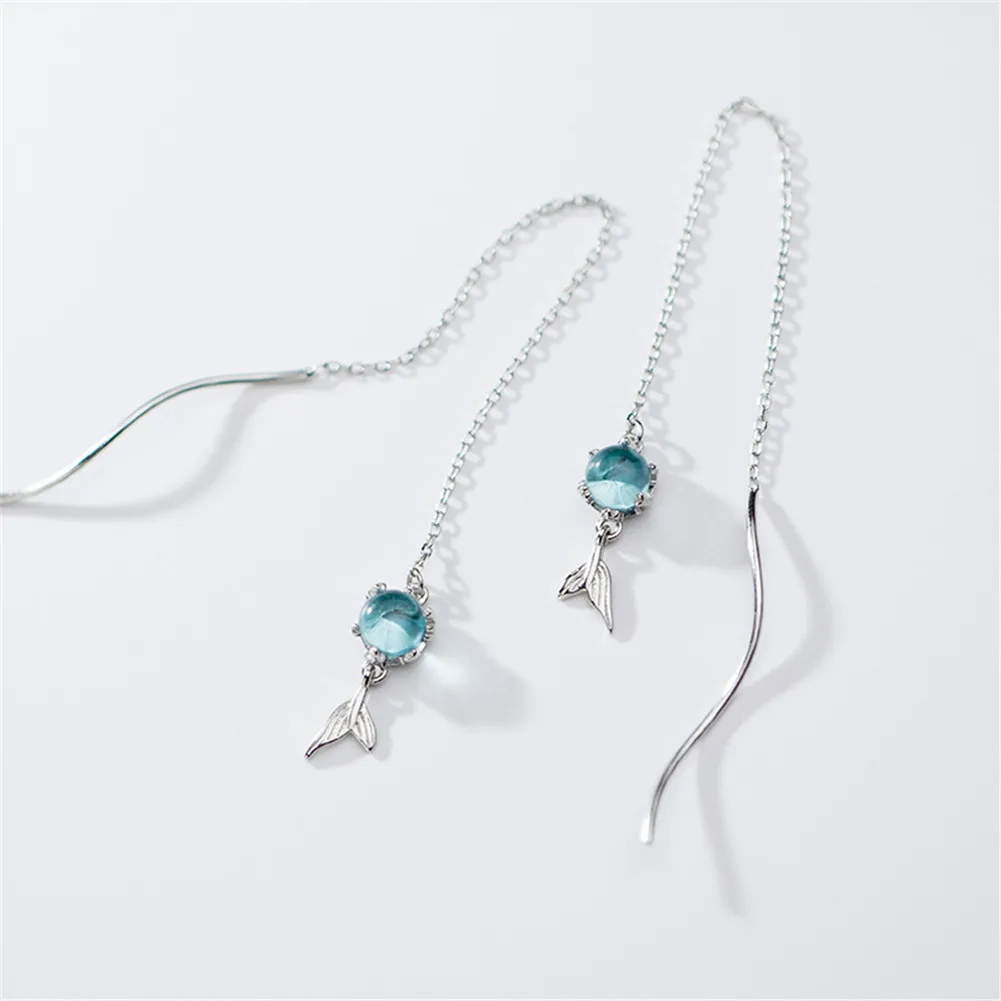 

Женские серьги-подвески с синими кристаллами, Необычные винтажные женские ювелирные изделия, Подвесные серьги, 2021