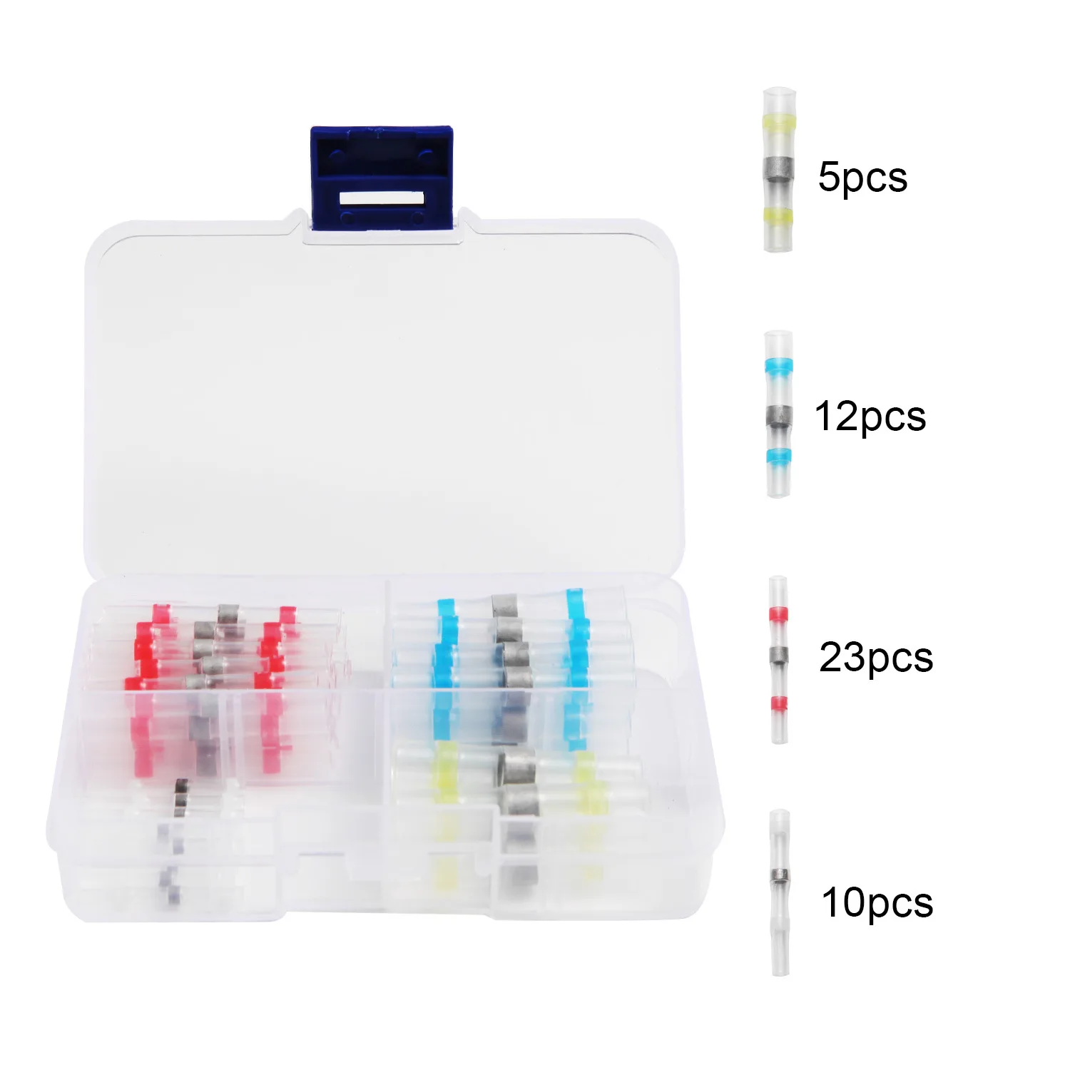 50 шт. припоя кольцо изолированный кабель Разъем для пайки Термоусаживаемая