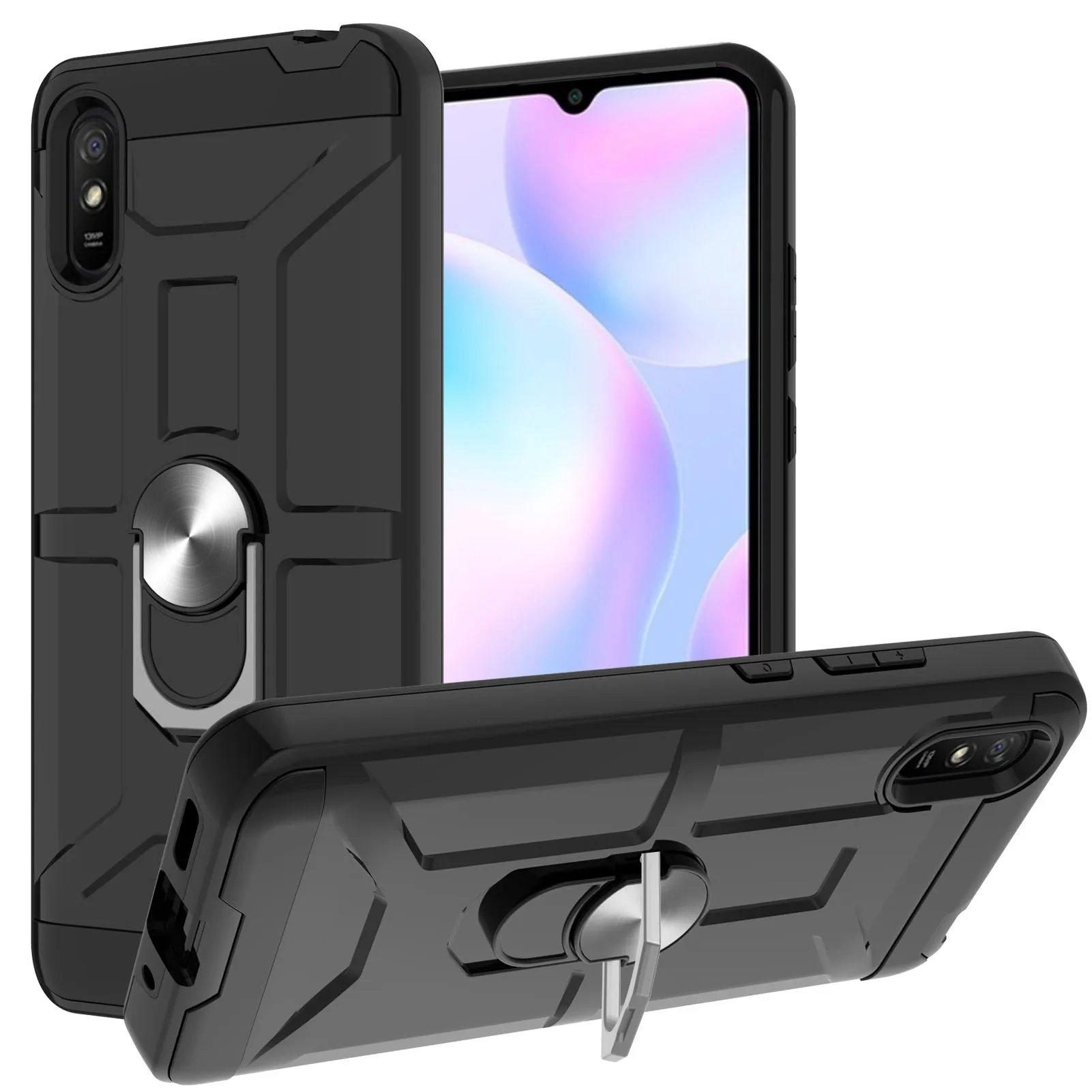 

Fashion Armor Shockproof Phone Case For Xiaomi Poco Redmi 10T Pro Lite 9A 9C K30S 9 Power M3 Luxury Car Magnetic Bracket Cover