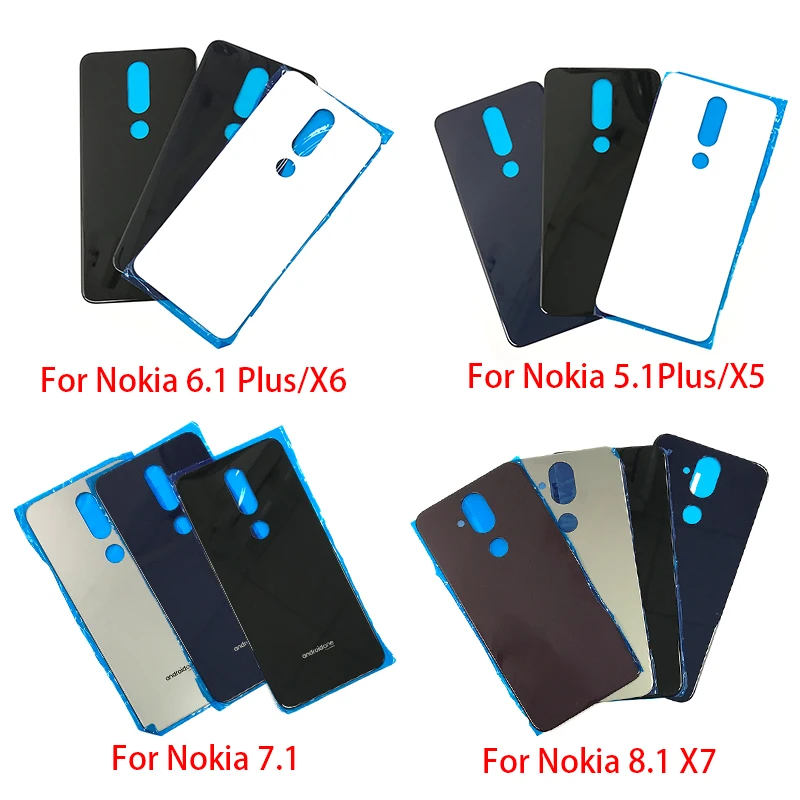 Оригинальный новый для Nokia 4 2 Задняя крышка батареи Стекло 7 1/5 1 Plus/X5/6 Plus/X6/8 X7