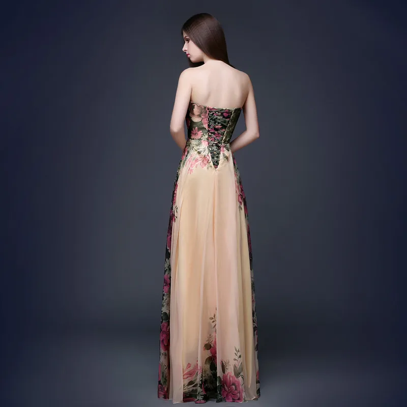 New products in Europe and the printed chiffon strapless gown with amazon speed sell tong for evening wear a undertakes | Свадьбы и