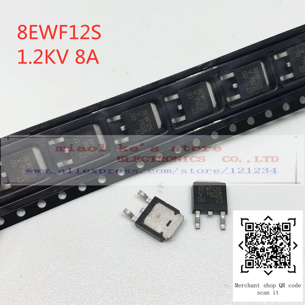 

[10pcs]100% new original; 8EWF12S 8EWF12STR - DIODE GEN PURP 1.2KV 8A DPAK