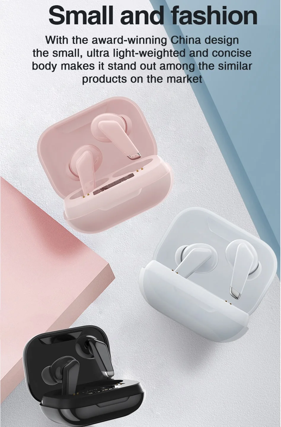 Fashion Music Gaming Earphones Super Bass Low latency Bluetooth  Earbuds Wireless Headphones Headset for  9D Stereo,LED Display enlarge