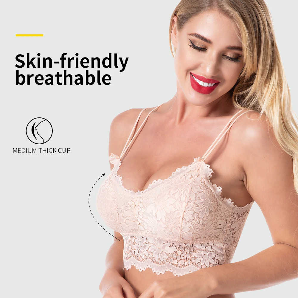 Для женщин кружевной бюстгальтер чашечки расположены рядом пуш-ап топы