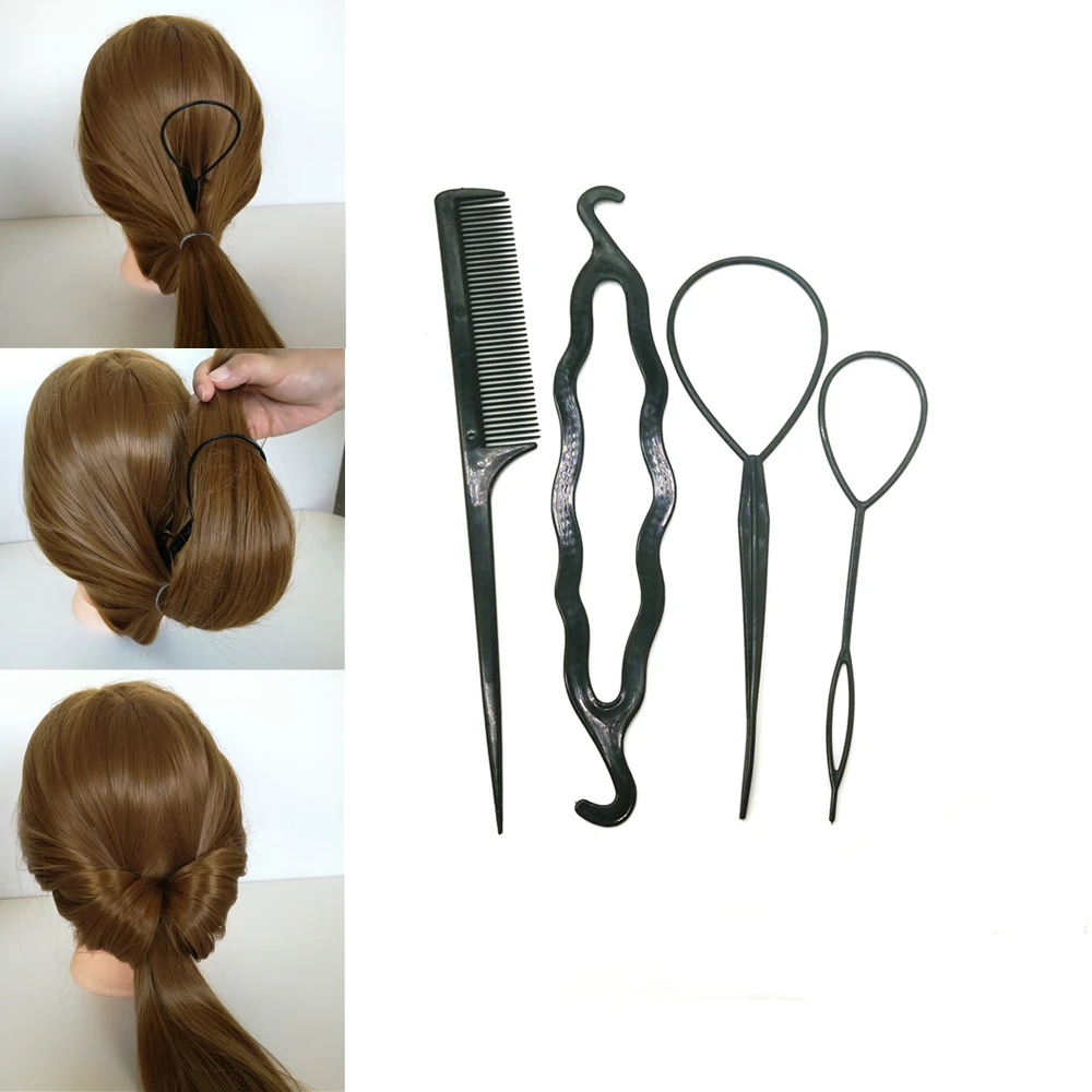 Набор из 4 предметов пластиковая модная расческа инструменты для укладки волос