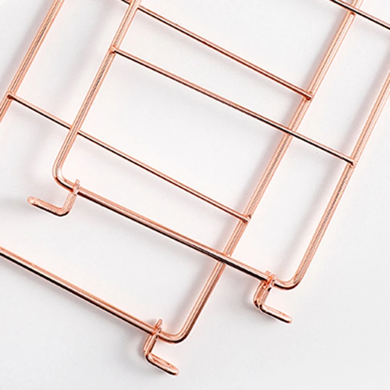 Настольная стойка для хранения из розового золота 2 слоя органайзер макияжа в