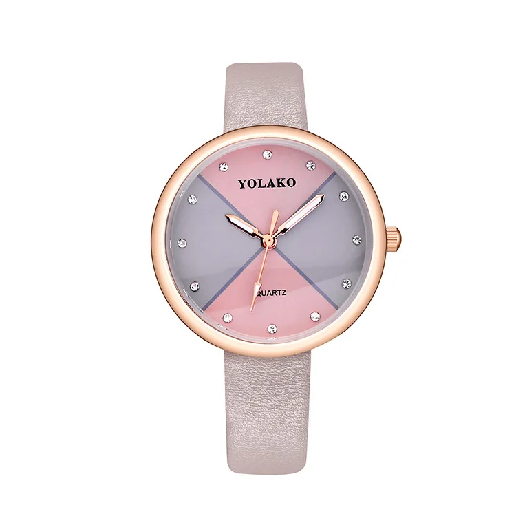 Часы YALAKO женские кварцевые брендовые модные с кожаным ремешком|Женские наручные