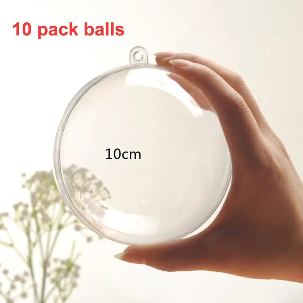 10cm 10PCS 10 упаковок свадебные декоративные полые шары прозрачная Конфета коробка Висячие подвесные окна висячие украшения DIY вечерние Рождественские шары - Цвет: 10cm 10PCS