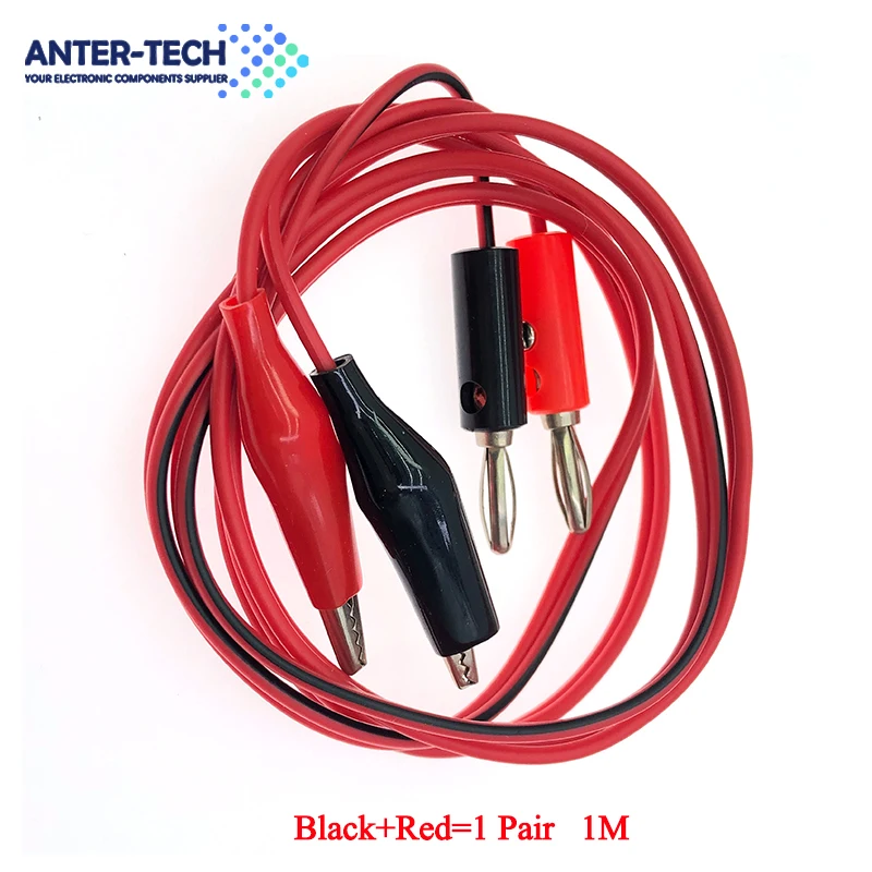 1 м Аллигатор де К AV разъемы с вилками типа банан Тесты кабельный ввод Разъем Dual er