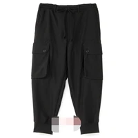 mens casual pants sports pants spring and autumn new solid color side pocket design young fashion slim pencil pants
