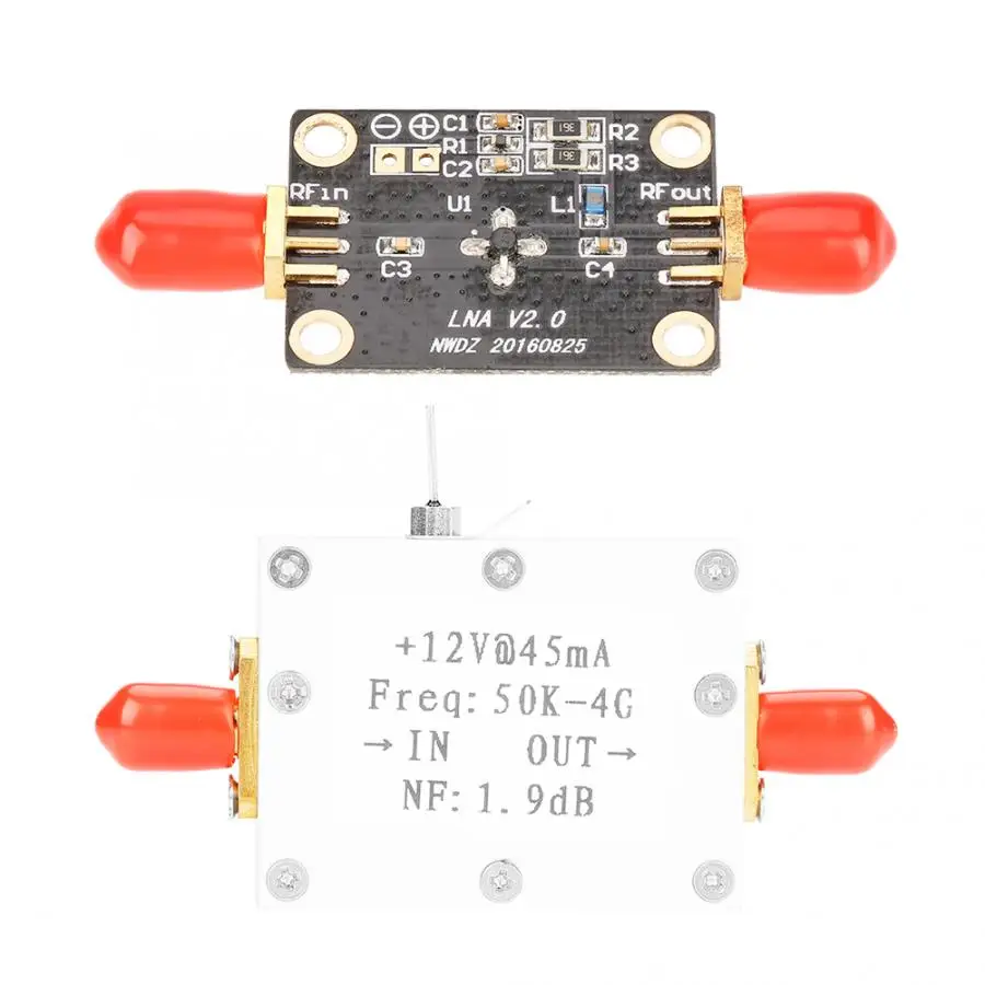 LNA малошумный 50K-4G с высоким коэффициентом усиления 25 дБ 0 8G Flatness RF усилитель |
