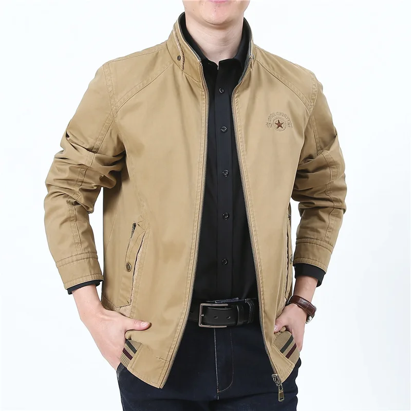 Демисезонная Мужская куртка двухсторонняя флисовая хлопковая с воротником