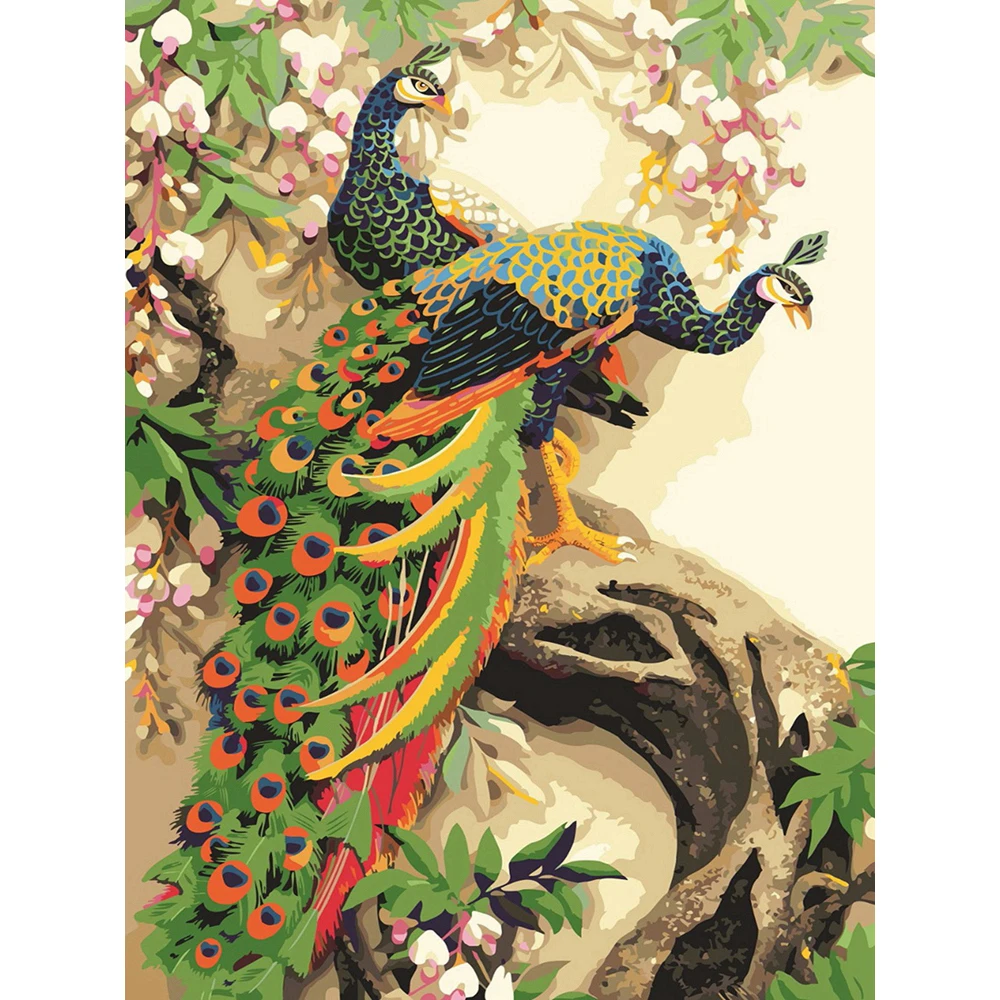 Павлинье животное сделай сам кристалл 5D полностью пластиковая на заказ алмазная