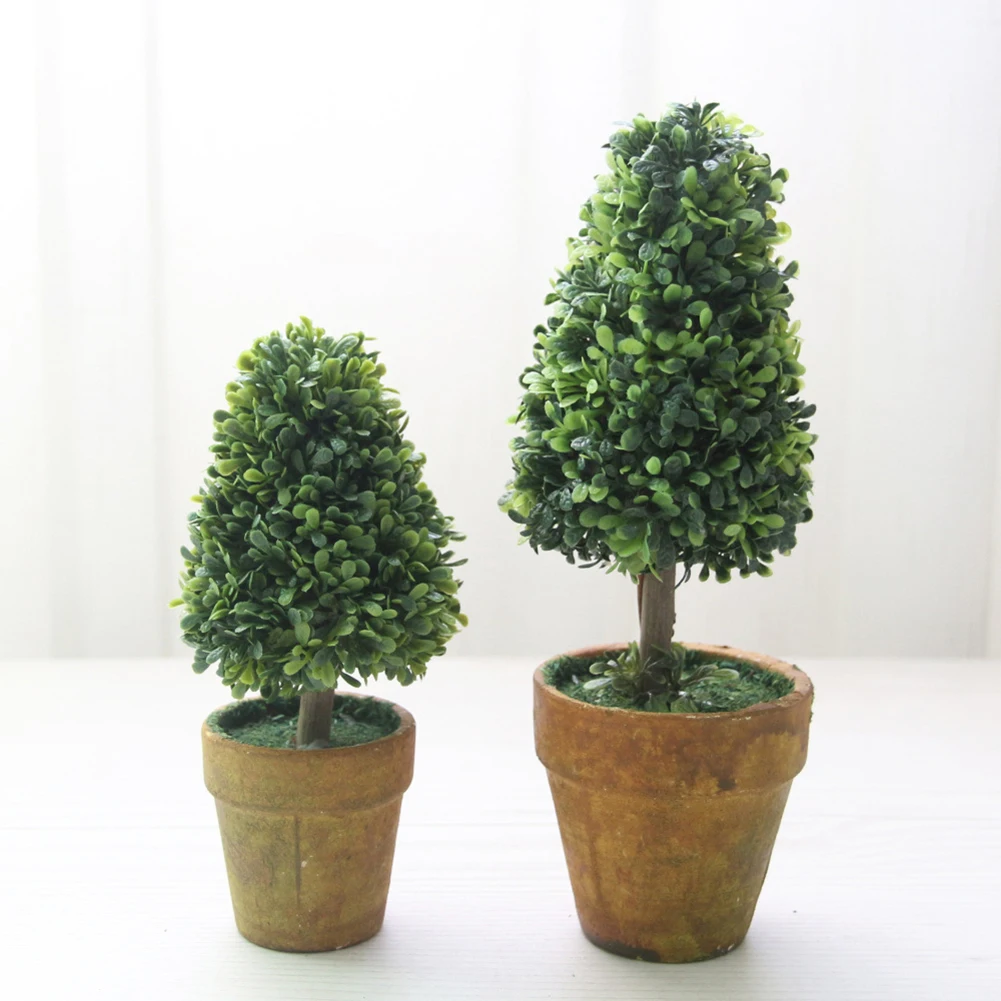 1 шт в форме сердца звезды круглый искусственный В горшке завод Бонсай маленькие