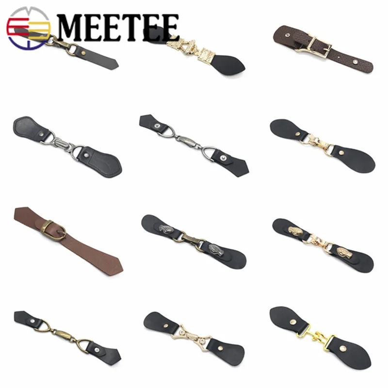 Meetee 2/5 шт многофункциональный кожаный Металл комбинированный кнопка шуба с