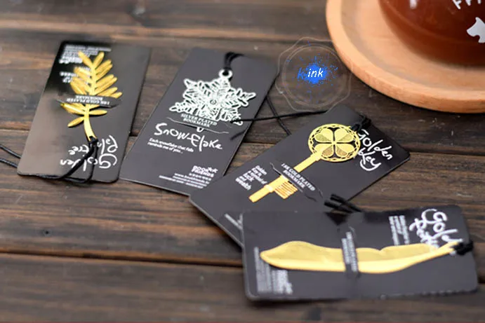 1 шт./лот красивые металлические закладки с покрытием золотистый Серебристый