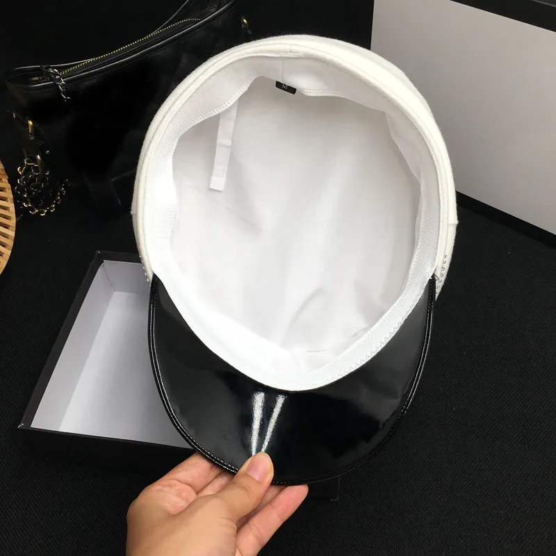 Новая Шерстяная кепка в стиле пэчворк с белым утиным языком морская шапка M яркое