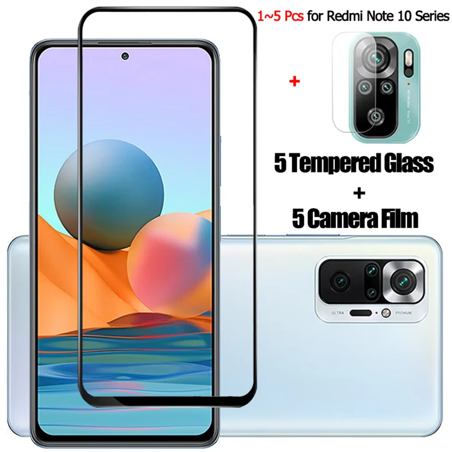 

1~5 pcs, glass for redmi note 10 pro tempered glass note 10s 10pro screen protector redmi note10 pro xiaomi redmi note 10t glass