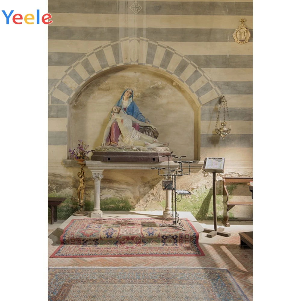 

Yeele Easter Day Jesus Resurrection Scene Stone House Background Backdrop Photophone Baby Photo Studio for Decor Customized Size