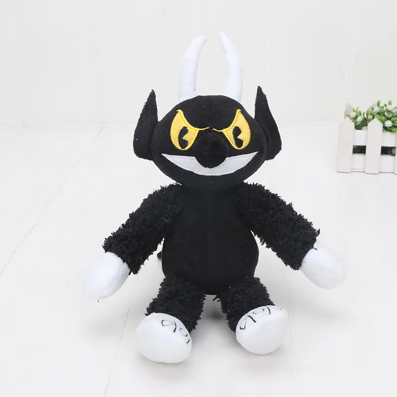 28cm Devil Горячая игра Cuphead плюшевая игрушка Mugman the Devil Legendary Chalice King Dice плюшевая мягкая игрушка кукла Cuphead Кольца Подвески 15-28 см - Цвет: 28cm Devil