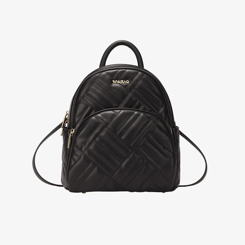 black JONBAG Ms. Mummy рюкзак туристический рюкзак женский большой емкости дикая простая повседневная сумка - Цвет: black